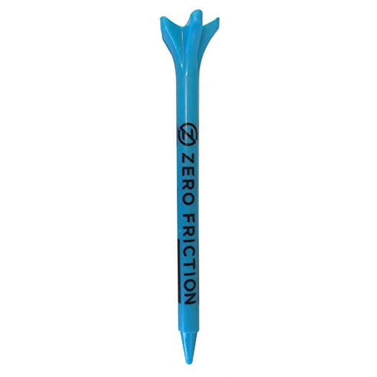 Zero Friction Cyan Blue 2-3/4 Inch Golf Tees with 5 Prong Design