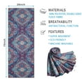 thumbnail image 2 of Blue Ethnic Paisley Pattern Hot Yoga Mat Towel Non Slip for Hot Yoga - Quick-Drying Yoga Mat Cover with 4 Corner Pockets with Travel Bag - Hot Yoga Towel Non Slip Grip Moisture Wicking Sweat 70"x26", 2 of 6