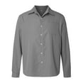 thumbnail image 4 of Sopiago Button Down Shirts for Men Dress Shirts Casual Solid Mens Long Sleeve Linen Shirt Regular Oxford Tops with Pocket Grey,3XL, 4 of 4