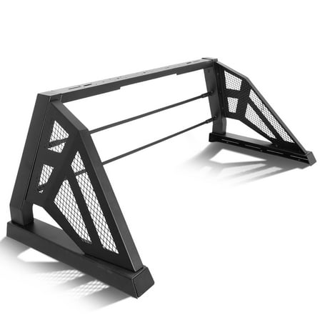 DNA Motoring TCRB-004-T2 For 2009 to 2018 Ford F150 Styleside Truck Bed Heavy Duty Aluminum Mesh Chase Rack Roll Bar Assembly 10 11 12 13 14 15 16 17