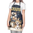 thumbnail image 2 of Happy New Year Shih Tzu Welcome 2025 Balloon Firework Party Apron Lion Dog Lover Gifts for Cooking Grilling Baking Painting Gardening - 01014, 2 of 5