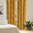 thumbnail image 2 of Ambesonne Orange Curtains, Pattern, Pair of 28"x84", Coral Black Yellow, 2 of 5