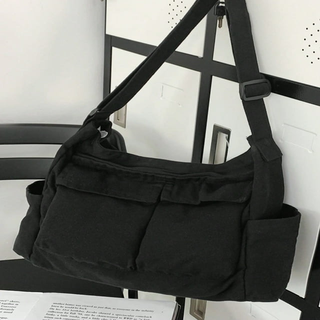 LNGOOR Large Capacity Canvas Hobo Bag School Bag For Graduate Teen Girls Freshman Sophomore Junior & Senior In College University & High School Perfect For Outdoors Travel & Back T