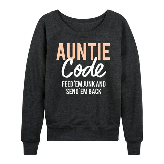 Instant Message - Auntie Code - Women's Lightweight French Terry Long Sleeve Shirt