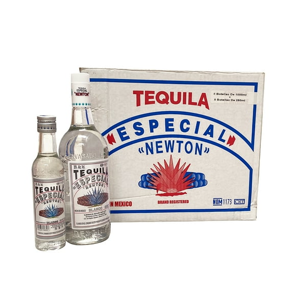 Caja Tequila Especial Newton Blanco 1l con Pacha 200ml