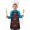 Red, variant on Colorful Games Symbol Black Pattern Kids Aprons for Girls and Boys,Adjustable Neck Strap Toddler Aprons for Kids Cooking Baking