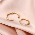thumbnail image 6 of 316L Surgical Steel Huggie Hoop Earrings,Dainty Pave Cubic Zirconia Cartilage Tiny Earring for Sensitive Ears Hypoallergenic Lightweight for Women Men, 6 of 6