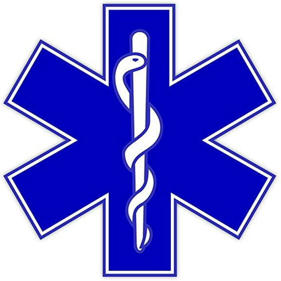 Star of Life EMS EMT paramedics sticker decal 4" x 4"