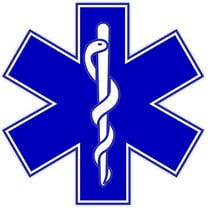 Star of Life EMS EMT paramedics sticker decal 4" x 4"
