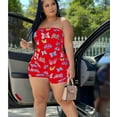 thumbnail image 4 of Butterfly Animal Print Strapless 2020 Clubwear Rompers Off Shoulder Playsuit Jumpsuit Summer Party Jumpsuit Short Plus Size, 4 of 4