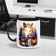 thumbnail image 2 of Happy Halloween Vampire Labrador Retriever BOO with Pumpkins Fun and Spooky 11oz Accent Two-tone Mug Lab Dog Lover Gifts Coffee Tea Cup - 00018, 2 of 5