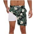 thumbnail image 2 of Runfenguu Linen Short Set, Bandana Shorts Men Casual Fashion Print Shorts With Pockets Elastic Waist Beach Pants Linen Short Set, 2 of 5