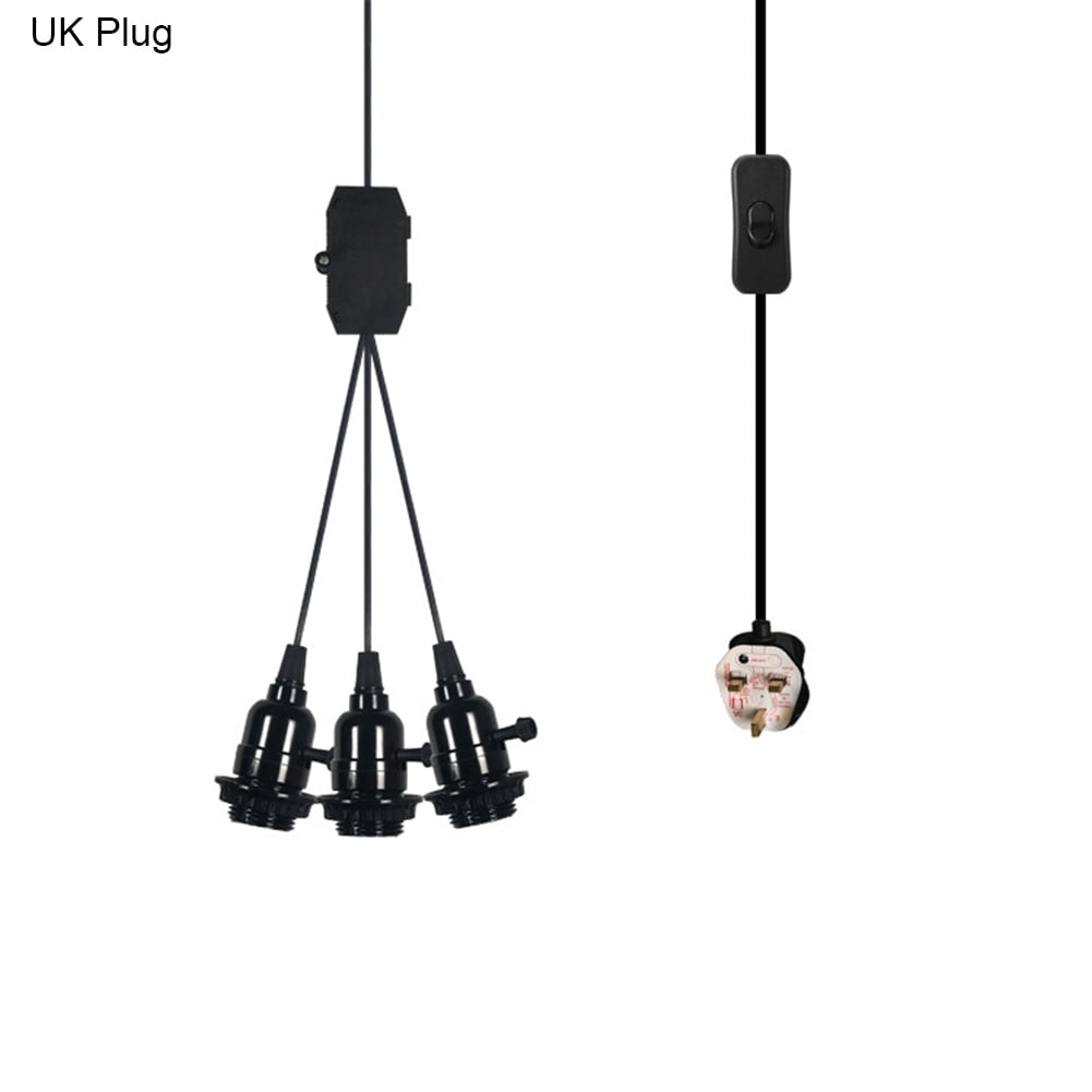 3 Way E26 Lamp Base Wire Home LED Bulb Hanging Light Socket Holder with