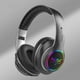 thumbnail image 1 of Auriculares estéreo plegables Bluetooth 5.0 con micrófono, luces LED grises, 1 of 2