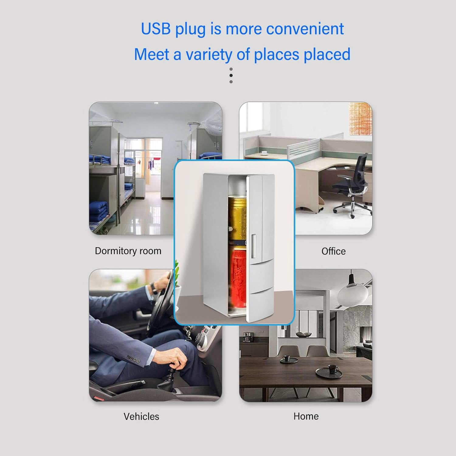 Fridge 5W USB Portable Refrigerator Cooler Warmer for Home Car Office