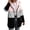 Pink, variant on Womens Plus Size Long Jackets Casual Color Block Zip Up Hooded Long Sleeve Coat with Pockets Loose Fit Versatile Outwear Jackets Pink S