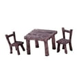 thumbnail image 1 of Juego de mesa y sillas de resina para manualidades, colección de estatuas para micropaisaje, mesa de arena Marrón, 1 of 9