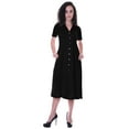 thumbnail image 1 of Moomaya Femmes Solide Longue Robe de Chemise W / Boutons Casual Lâches Tshrit Robes, 1 of 6