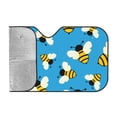thumbnail image 2 of Kdxio Flying Bees Print Windshield Sun Shade, Foldable Sun Blocker for Car,Truck,SUV Automotive Interior Sun Protection,Reflective Shade for Front Windshield(Small), 2 of 7