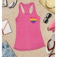 thumbnail image 3 of S4E Women's Gay Rainbow Heart LGBTQ Pride Racerback Slim Fit Small Fuchsia, 3 of 4