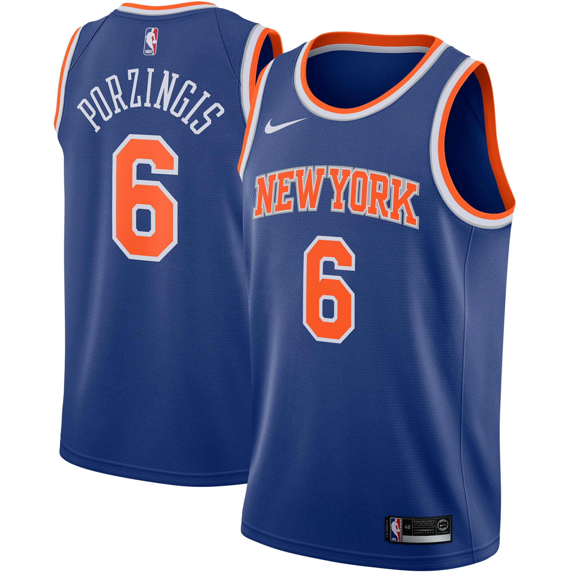 adidas, Shirts, New York Knicks Porzingis Jersey