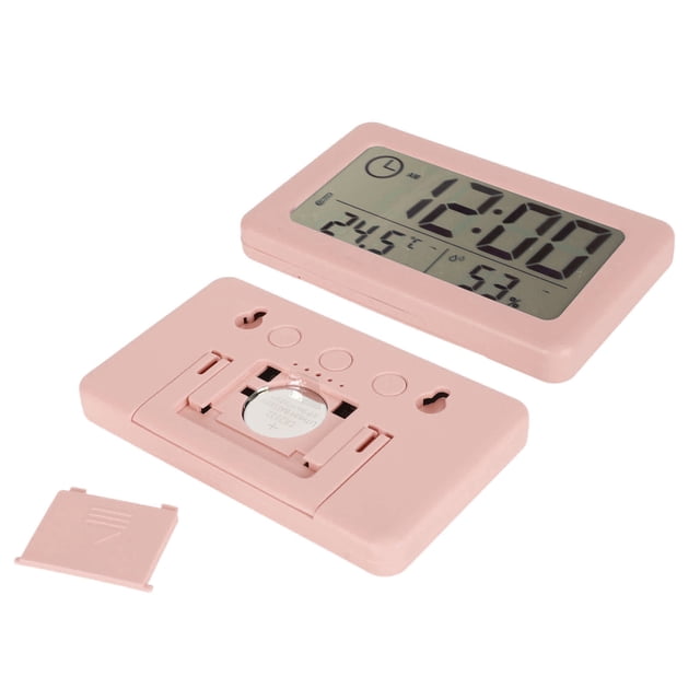 Reloj despertador digital de temperatura ANGGREK multifuncional elegante rosa 240 mAh