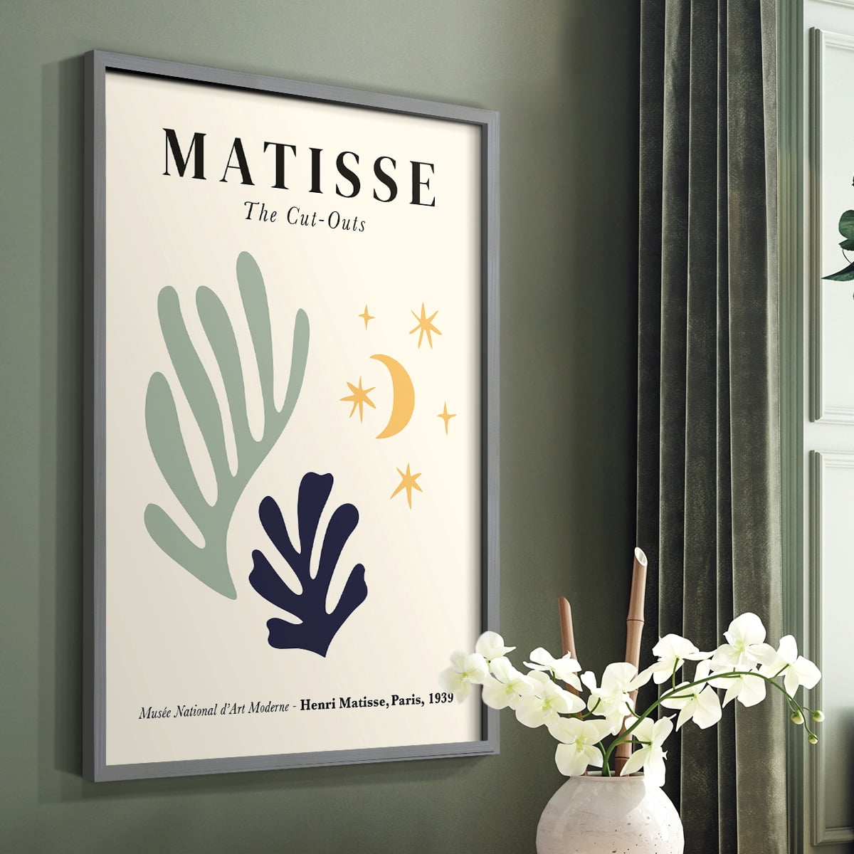 Matisse CCCLXIX in Gray Solid Wood 11 x 14 Framed Print