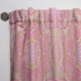 thumbnail image 3 of DESIGN ART Designart 'Pink and Green Star Mandala' Bohemian & Eclectic Curtain Single Panel 52 in. wide x 90 in. high - 1 Panel 90 Inches, 3 of 5