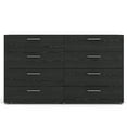 thumbnail image 3 of Tvilum Loft 8 Drawer Double Dresser for Adults, Black Woodgrain, 3 of 13