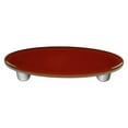 thumbnail image 1 of Sunset Coral Oval Glass Cabinet Pull - Aluminum Post, 1 of 1