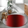 thumbnail image 3 of Small Round Rug 3Ft Washable Non-Slip, Dark Red Grey Black Ombre Circle Area Rugs for Living Room Bedroom, Farmhouse Gradient Minimalist Indoor Floor Mats Carpet Runner for Home Decor, 3 of 8