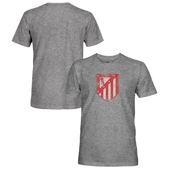 Men's-1863FC  Heather Gray Atletico de Madrid Vintage Tri-Blend Short Sleeve T-Shirt
