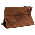 thumbnail image 5 of Feishell Smart Cover for iPad 10th Generation 10.9" (2022),Shockproof Butterfly & Flower Embossed Pattern PU Leather Folio Flip Card Slots Wallet Case Cover with Auto Wake Sleep,Brown, 5 of 9
