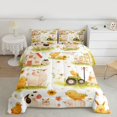 thumbnail image 2 of Castle Fairy Cute Sheep Chicken Bedding Comforter Set 2pcs for Preppy Kids Children,Kawaii Flower Animal Twin Comforter Sets Microfiber,Cartoon Farmhouse Animal Breathable Bedding Set, 2 of 8