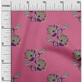 thumbnail image 2 of oneOone Cotton Flex Pink Fabric Leaves & Clover Diy Clothing Quilting Fabric Print Fabric By Yard 40 Inch Wide, 2 of 6