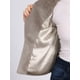 thumbnail image 5 of Abrigo de piel sintética recortado para mujer, chaqueta de invierno de moda, con frente abierto, solapa de muesca, manga larga, abrigo esponjoso XL gris café, 5 of 6