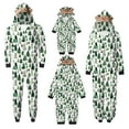 thumbnail image 3 of Odeerbi Christmas Onesie Pajamas for Family Holiday Sleep Jumpsuit Long Sleeve Family Christmas Pajamas Matching Sets Toddler Fashion Lattice Print Plush Jumpsuit Sleepwear PJs Set Green, 3 of 4