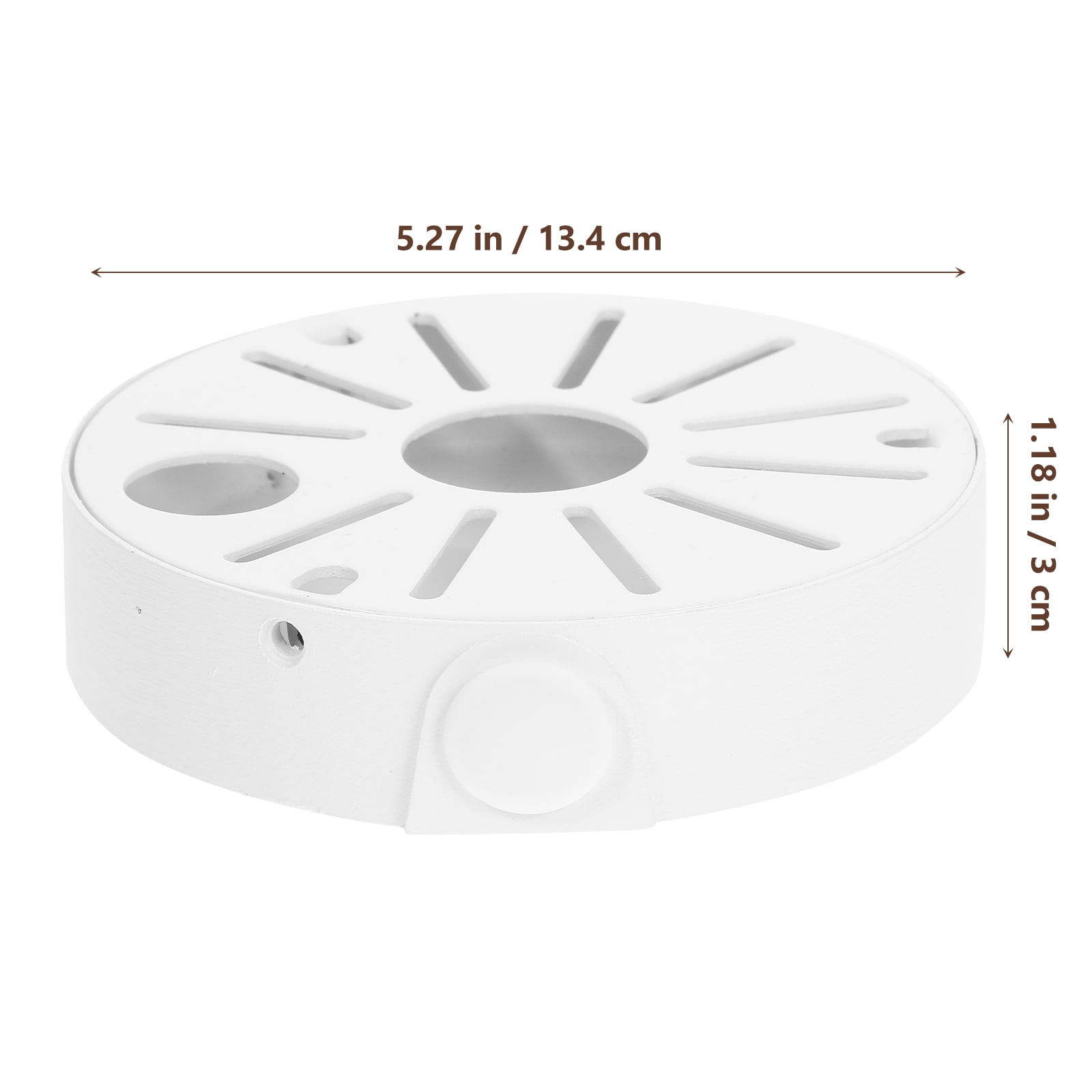 KALLORY 8Pcs White Aluminum Alloy CCTV Junction Box for Outdoor Cable Management and Dome Camera Mount