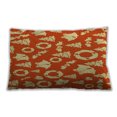 thumbnail image 1 of Ahgly Company Patterned Outdoor Rectangular Cantaloupe Orange Lumbar Throw Pillow, 13 inch by 19 inch, 1 of 5
