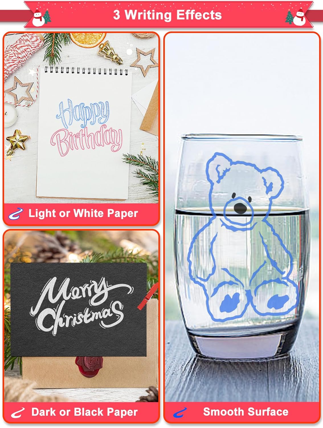Dreamy Sparkle Dual-Line Contour Pen, 12 Colors Self-Outlining Glitter Markers, Shimmer Gel Pens for Drawing on Paper Fabric Rock Canvas, Art Crafts Supplies & Creative Gifts