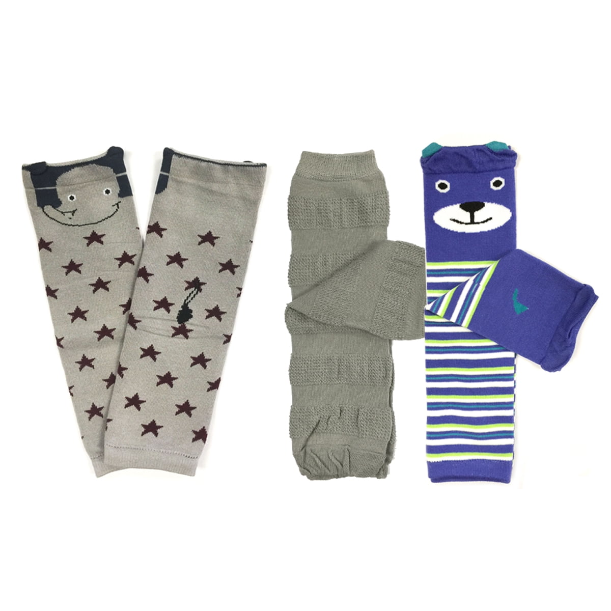 Wrapables Boys Animals and Fun Colorful Baby Leg Warmers 