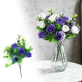 thumbnail image 2 of 33CM Artificial Rose Bouquet, 10 Buds on 5 Stems, Small Rose Buds Bundle, Lifelike Fake Flowers for Home Wedding Restaurant Decor, Multiple Color Options, Ideal for Vase Filler & Table Centerpiece, 2 of 4