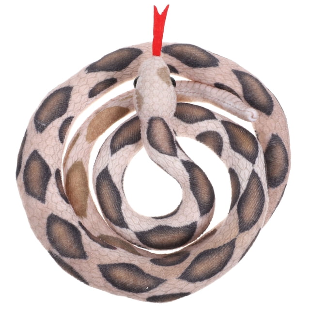 UPGRATOR Snake Prop Stuffed Snake Brown Short Plush 1Pack Garden Use Friends