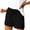 03-Black, variant on Annhoo Summer Cotton Linen Shorts for Women High Waist Drawstring Wide Leg Casual Ligheweight Short Pants with Pockets