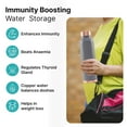 thumbnail image 3 of The Better Home Copper Water Bottle 950ml | BPA Free Leak Proof Bottle with Anti Oxidant Properties | 100% Copper Water Bottle | Grey, 3 of 5