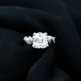 thumbnail image 3 of Rosec Jewels 8 MM Asscher Cut Moissanite Solitaire Engagement Ring in Petal Prong Setting, 18K White Gold, US 4.50, 3 of 9