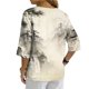 thumbnail image 4 of Xuyuer Solid Button Shirt Blouse - Women's Fashion Loose Female Neck T-Shirt Style Top for Smart Casual Office Wear, Weekend Brunch Outings & Effortless Minimalist Everyday Style, 4 of 7
