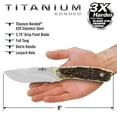 thumbnail image 5 of Camillus Western Cross Trail 7" Fixed Tactical Knife, 3.75" Drop-Point Blade with Sheath, Stag, 5 of 9