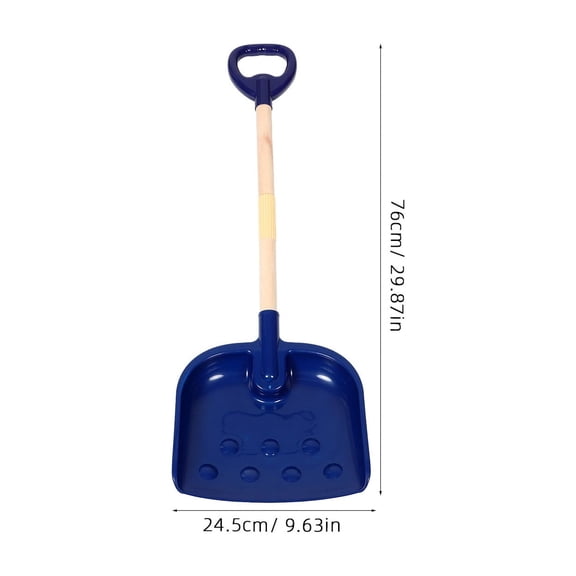 GAXIRE Dark Plastic Snow Shovel with Ergonomic Handle, Lightweight Design for Snow, Beach, and Outdoor Use