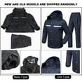 thumbnail image 3 of Traje de lluvia impermeable, conjunto de impermeable, impermeable de tela Oxford, impermeable dividido, diseñado para precisión, 3 of 3
